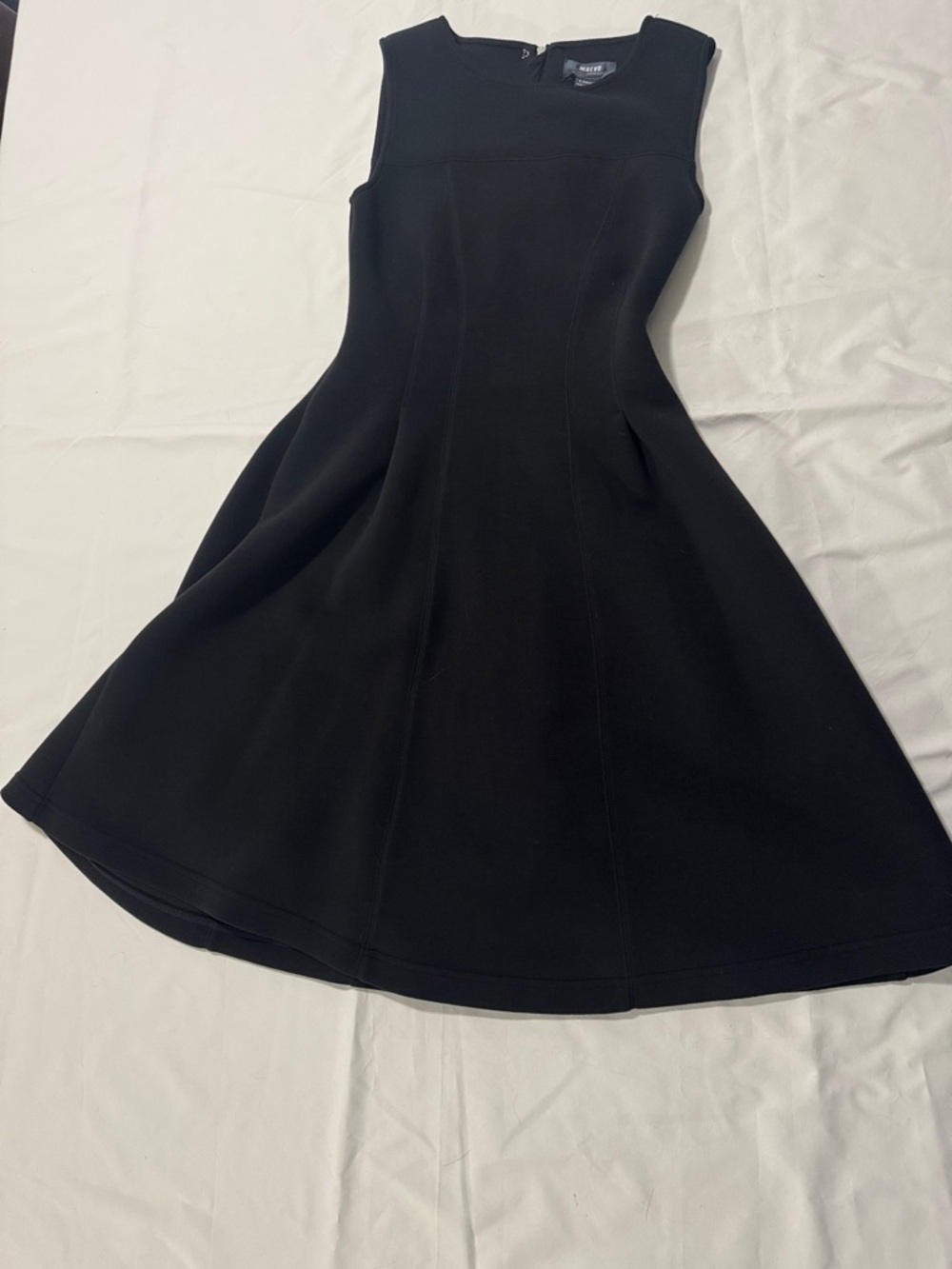 MAEVE Black Sleeveless Fit-and-Flare Dress SIZE X-SMALL